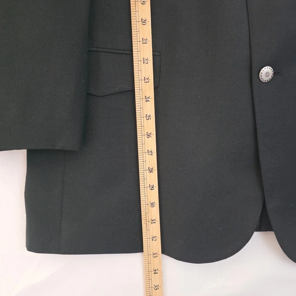 Cody James Mens Western Blazer Black Wool‎ Blend Concho Button Suit Jacket 48R
